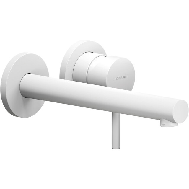 Смеситель для раковины Nobili Live настенный на 2 отверстия матовый белый LV00499/1WM