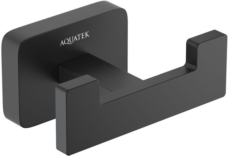 Крючок для полотенец двойной Aquanet Либра матовый черный AQ4302MB