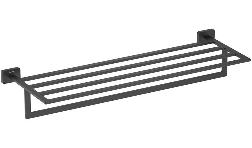 Полка для полотенец Aquatek Libra матовый черный AQ4315MB