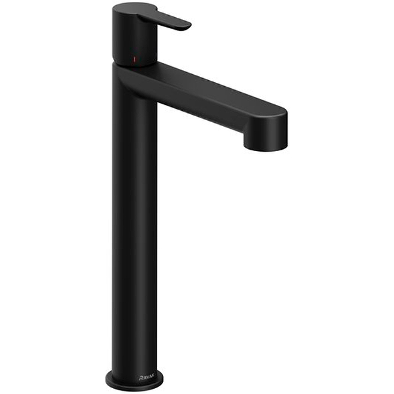 Смеситель для умывальника RAVAK Puri PU 015.20 высокий без донного клапана черный X070182