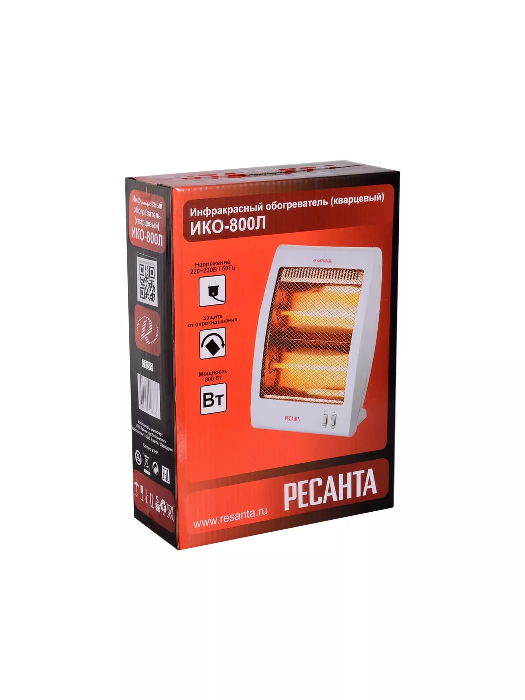 Инфракрасный обогреватель кварцевый Ресанта ИКО-800Л 800 Вт 67/5/6