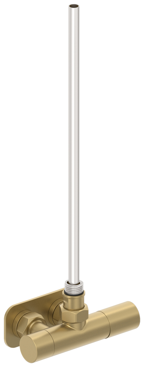 Вентиль регулировки температуры угловой Сунержа EU50 маховик-скрытый золотой шёлк матовый 32-1425-1234