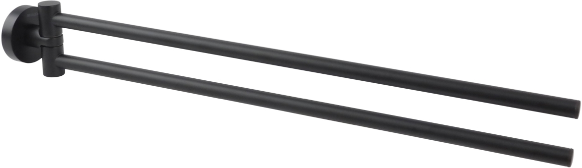 Полотенцедержатель двойной Aquanet Вега матовый черный AQ4013MB