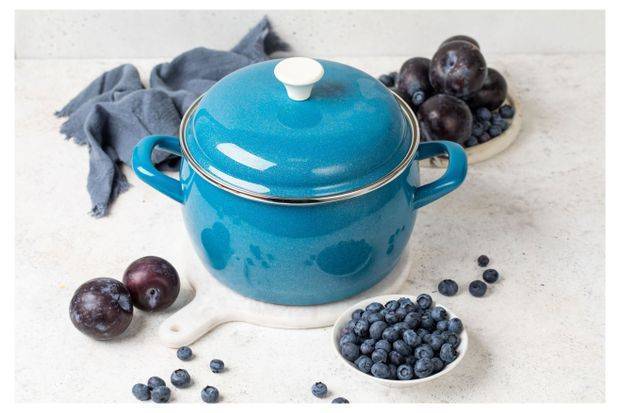 Кастрюля эмалированная Metrot Лазурь 2.4 л 16 см 191481