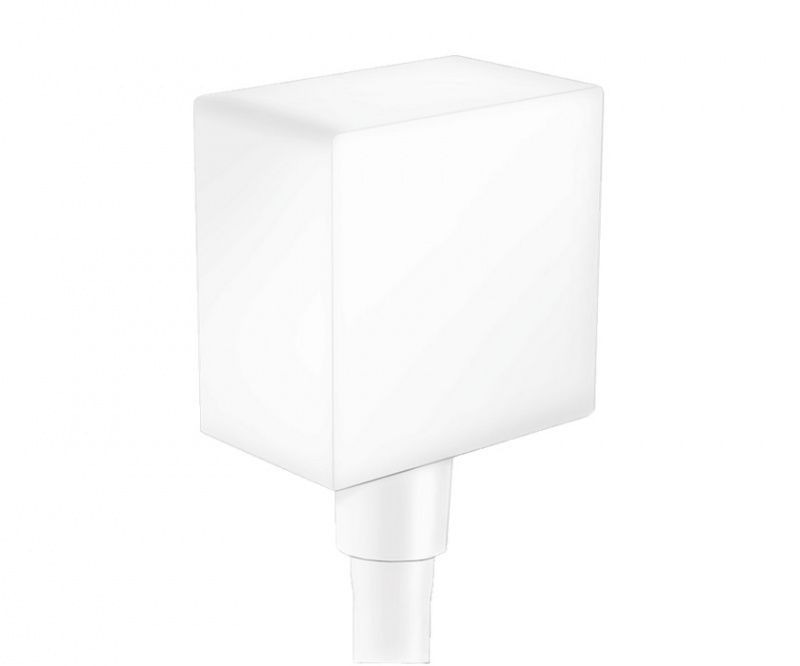 Шланговое подсоединение hansgrohe FixFit Square матовый белый 26455700