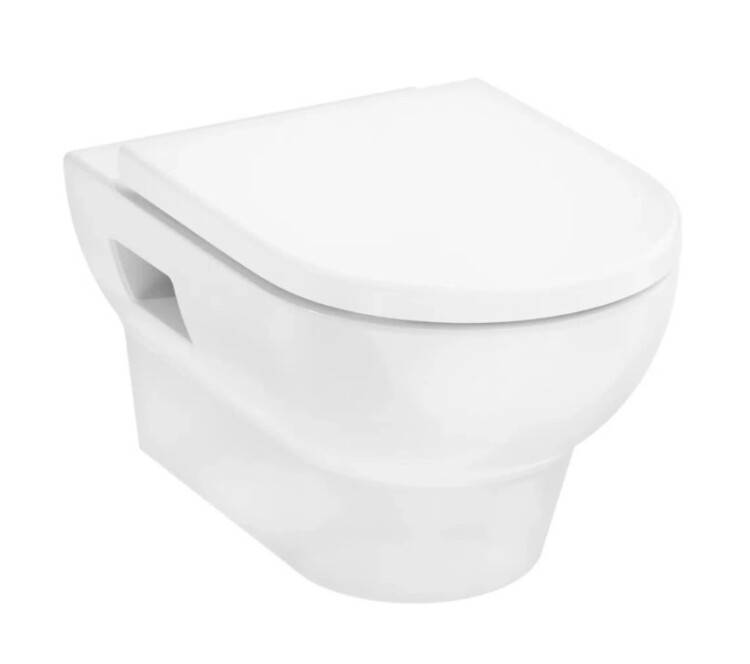 Унитаз подвесной безободковый Hansgrohe GladeLake S с сиденьем 360x540 мм белый HGSET002