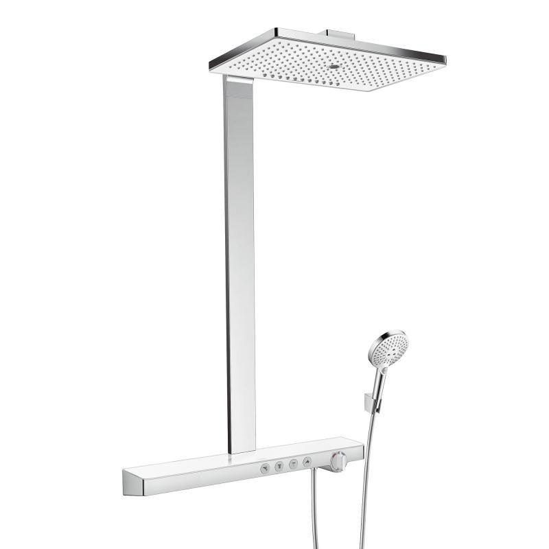 Душевая система Hansgrohe Rainmaker Select Showerpipe 460 3jet с термостатом белый/хром 27106400