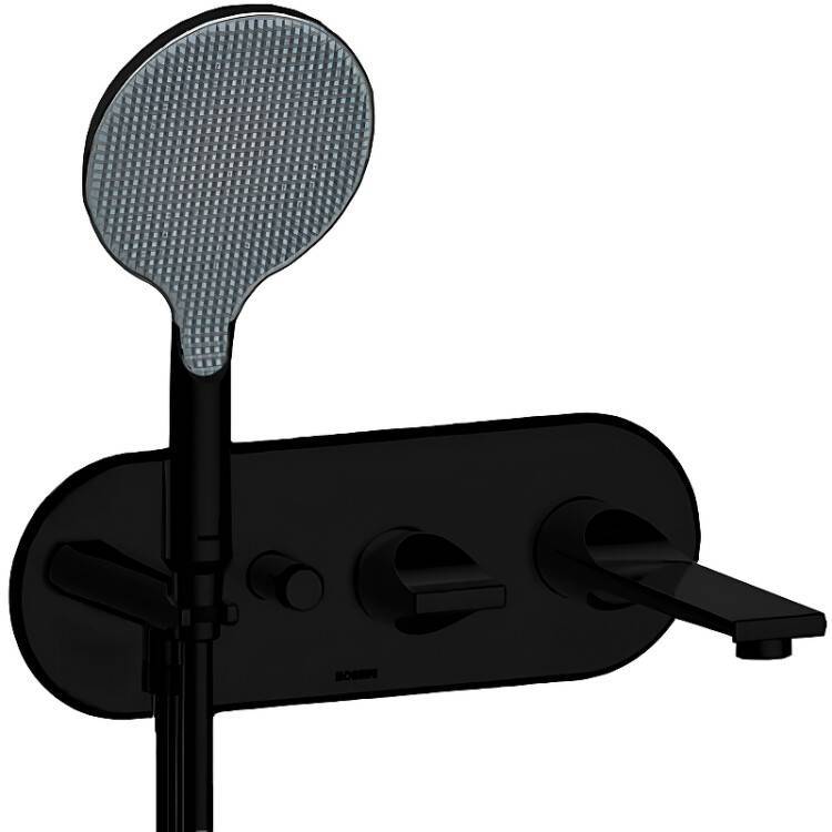 Смеситель для ванны и душа Bossini APICE встраиваемый черный матовый Z00557073