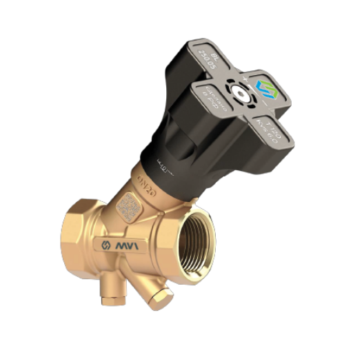 Балансировочный клапан MVI ручной с наклонным штоком DN 20 3/4 ВВ PN 25 BL.250.05