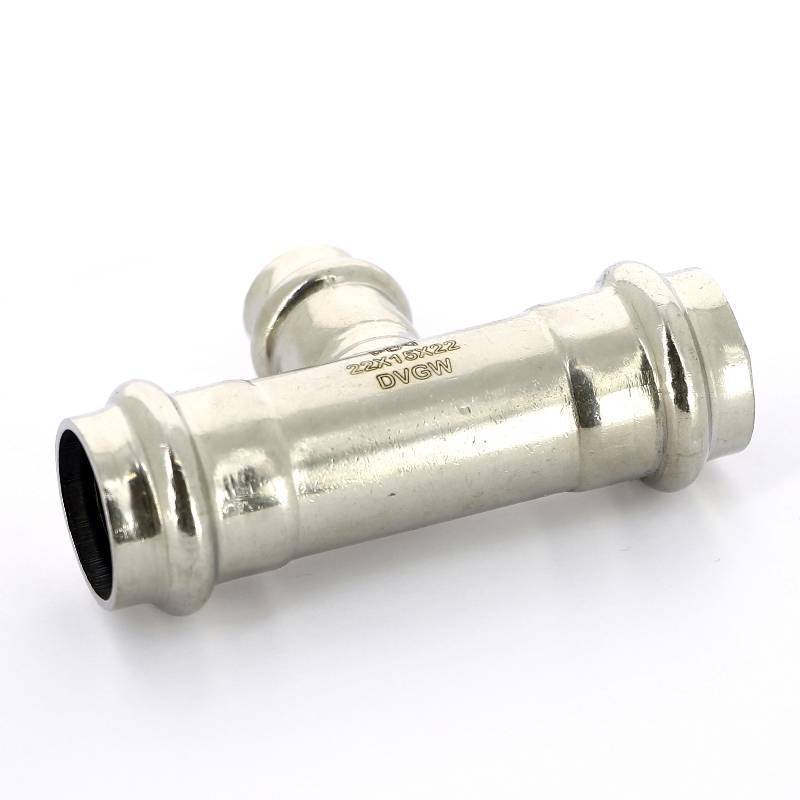 Тройник пресс IBP 22х15х22 мм нержавеющая сталь PS5130 0221522