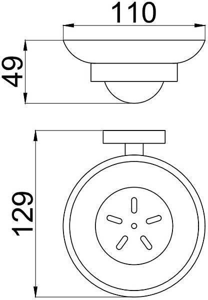 Мыльница для ванной Allen Brau Priority белый/черный 6.31005-31