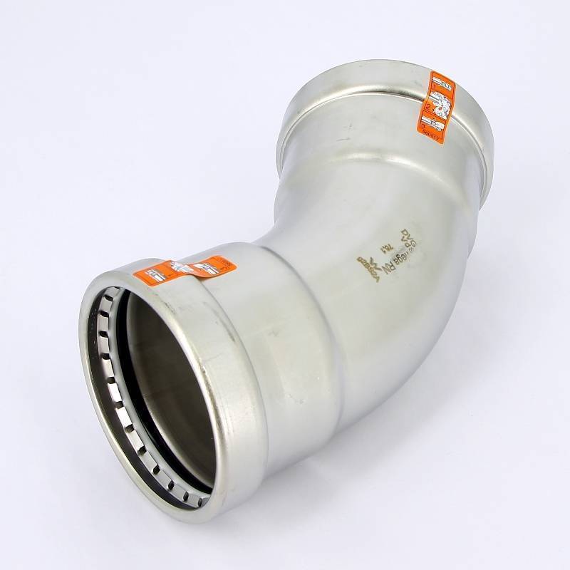 Угольник пресс 45° Viega Sanpress Inox XL 76.1 мм нержавеющая сталь 482657