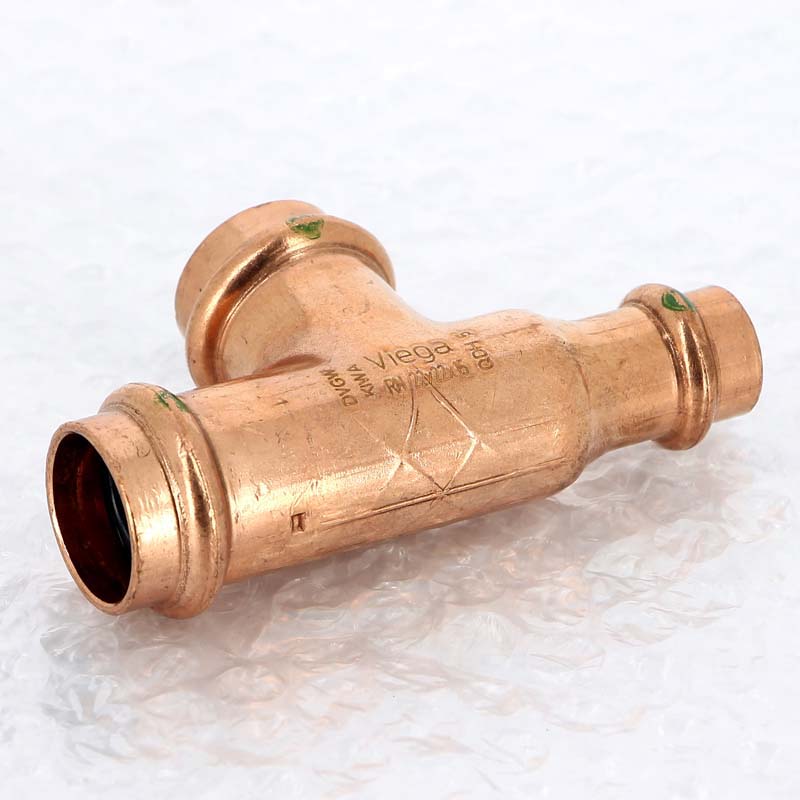 Тройник пресс медный Viega Profipress 22x22x15 мм 315047