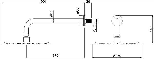 Верхний душ Allen Brau Infinity хром 5.21019-00