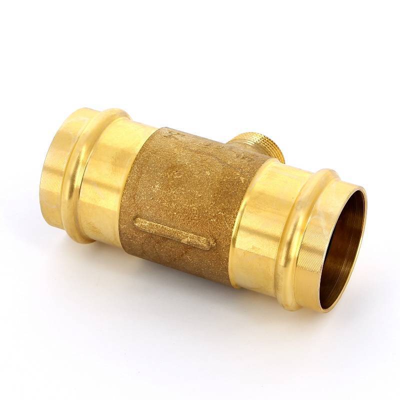 Тройник пресс с наружной резьбой Viega Sanpress 54х1х54 бронза 310929