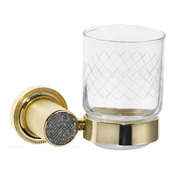 Стакан для зубных щеток подвесной Boheme Royal Cristal золото 10924-G-B