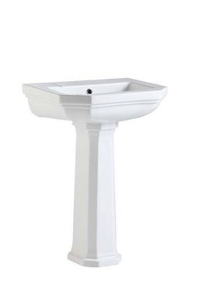 Раковина с пьедесталом Boheme Vogue напольная 58х45х83 см белая 942