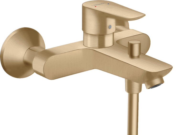 Смеситель для ванны и душа Hansgrohe Talis E однорычажный шлифованная бронза 71740140