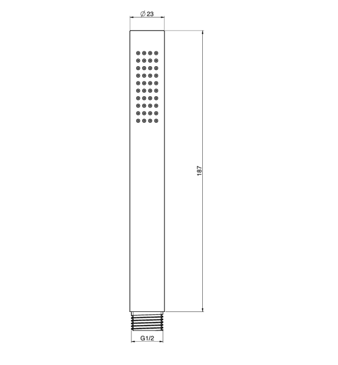 Ручной душ FIMA Carlo Frattini Spillo Steel 23x187 мм нержавеющая сталь F2956INOX