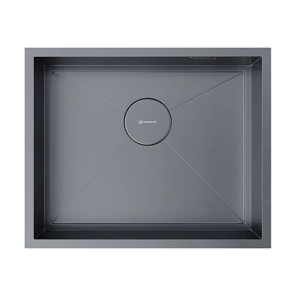 Кухонная мойка Omoikiri Kasen 54-16-INT-GM вороненая сталь 54x44 см 4997061