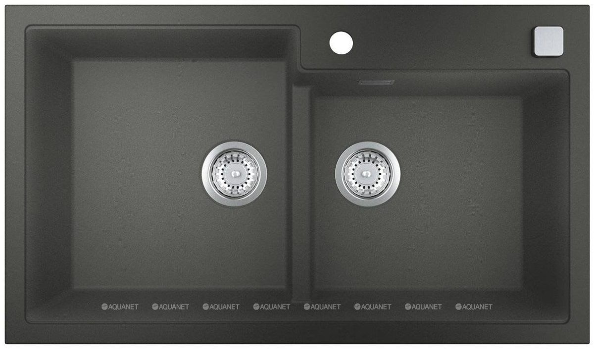 Кухонная мойка GROHE K500 31649AT0 2 чаши 860x500 мм серый гранит 31649AT0