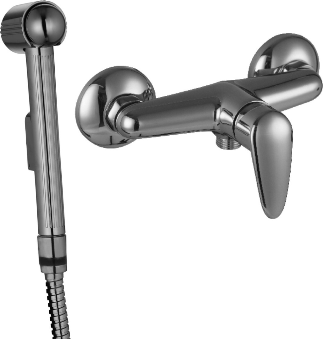 Смеситель для биде Lemark Pramen настенный с гигиеническим душем хром LM3318C