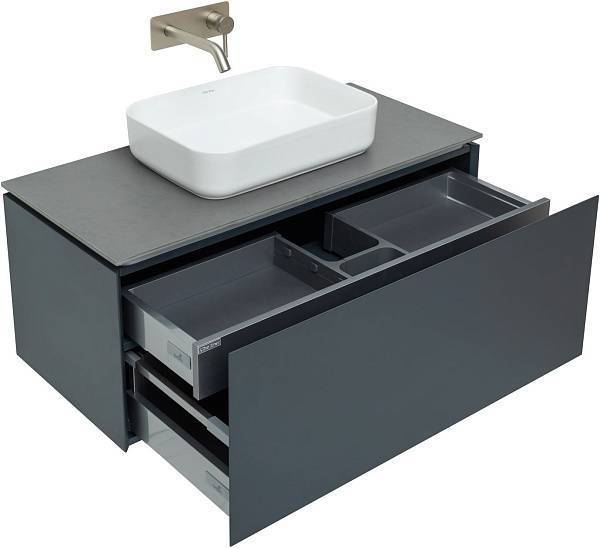 Тумба под раковину Allen Brau Infinity 100 см матовый антрацит 1.21004.AM