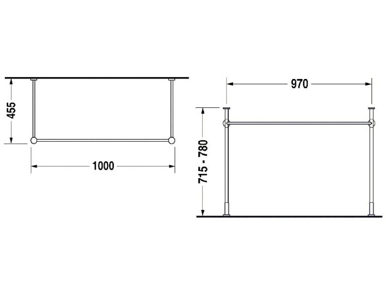 Консоль Duravit Vero 100 мм хром 0030721000