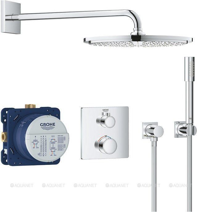 Душевой набор GROHE Grohtherm с верхним душем Rainshower Cosmopolitan 310 хром 34730000