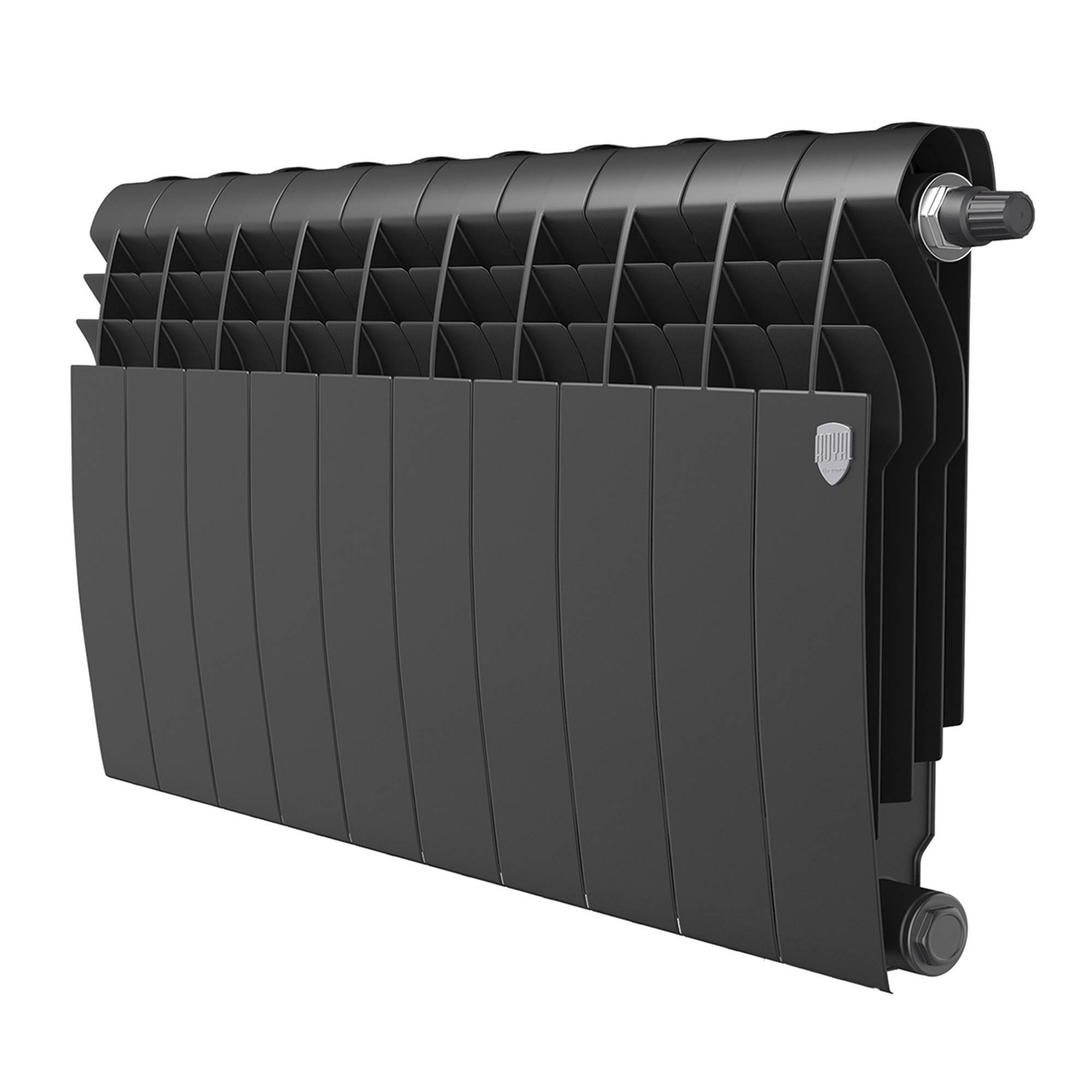 Радиатор биметаллический Royal Thermo BiLiner 350 Noir Sable VDR 10 секций нижнее подключение НС-1309709