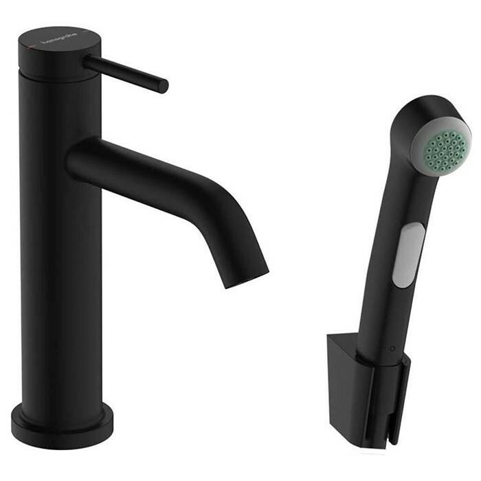 Смеситель для раковины Hansgrohe Tecturis S 110 EcoSmart+ черный матовый 73211670