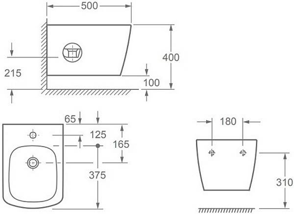 Биде подвесное Allen Brau Liberty белый 4.33005.20