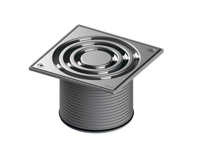 Декоративная решетка для трапа TECE TECEdrainpoint S Steel 142х142 мм полированная 3660010