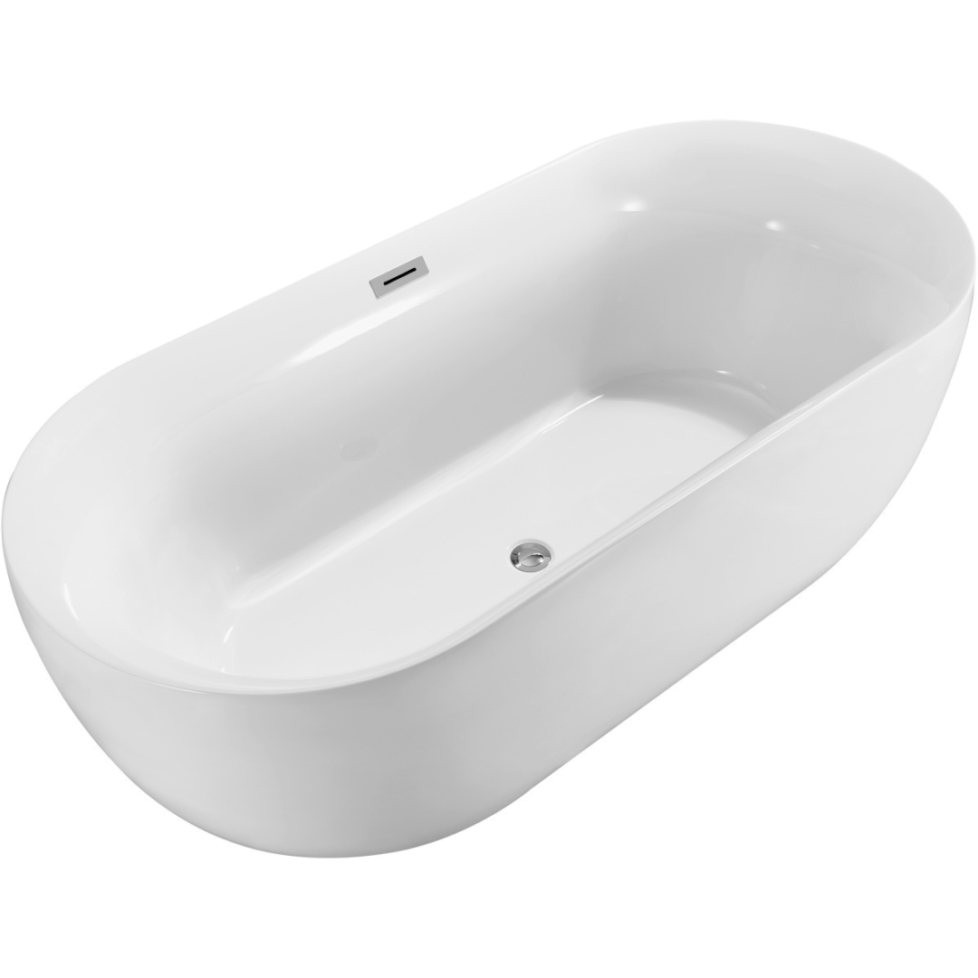 Ванна акриловая отдельностоящая Aquanet АФИНА 1700x780x600 мм со сливом и ножками AQ-44778