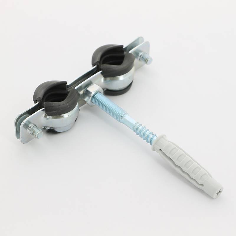 Хомут для труб двойной Walraven BIS Cobra 3/8 15-18 мм с уплотнителем шпилькой и дюбелем 0802118