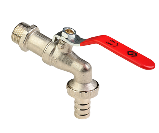 Кран шаровой водоразборный HOGART Premium 3/4 Н-штуцер PN 16 ручка-рычаг HOGBV83305