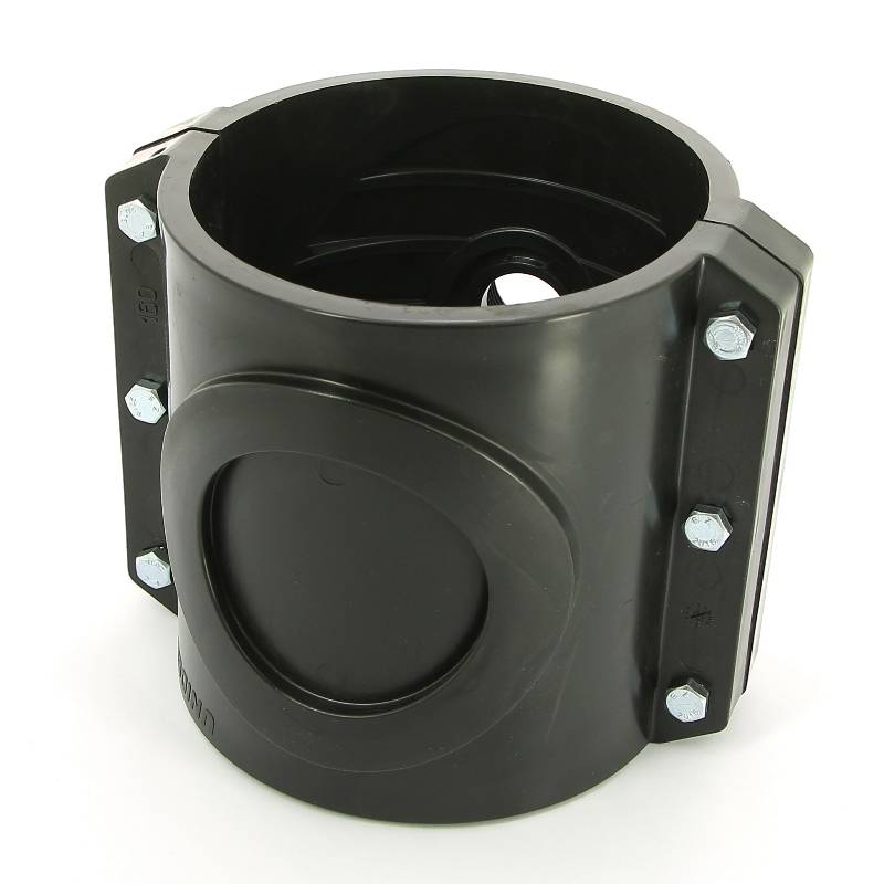 Седловая врезка Unidelta 160х1 1/4 4 болта для труб ПНД 1026160005