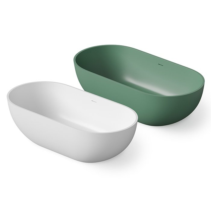 Ванна DEA Design Nature 1650x800x580 мм отдельностоящая Solid Surface цвет белый матовый DD8639 1650 18