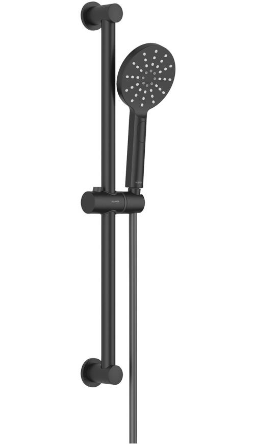 Душевой гарнитур Aquanet Оберон 3jet 65 см матовый черный AQ2016MB