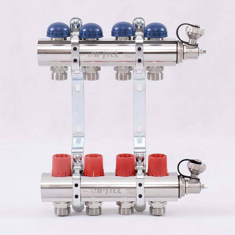 Коллекторная группа с балансировочными и термостатическими вентилями UNI-FITT 1x3/4 EK 4 выхода 441E4304