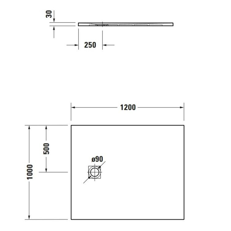 Душевой поддон Duravit Sustano 1200x1000 мм кремовый матовый 720278620000000