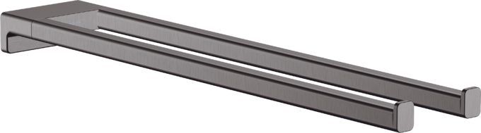 Полотенцедержатель двойной Hansgrohe AddStoris Brushed Black Chrome 41770340