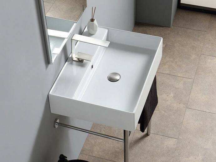 Раковина Scarabeo Teorema 2.0 600x460x145 мм 1 отверстие цвет белый 5105