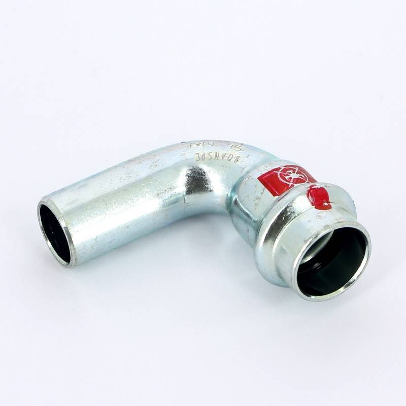 Угол-вставка 90° пресс Viega Prestabo оцинкованная сталь 15 мм 558192