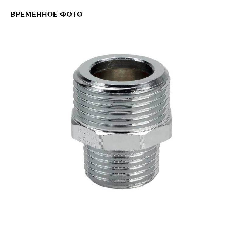 Ниппель укороченный Viega 1 x 3/4 НН бронза хромированная 448196
