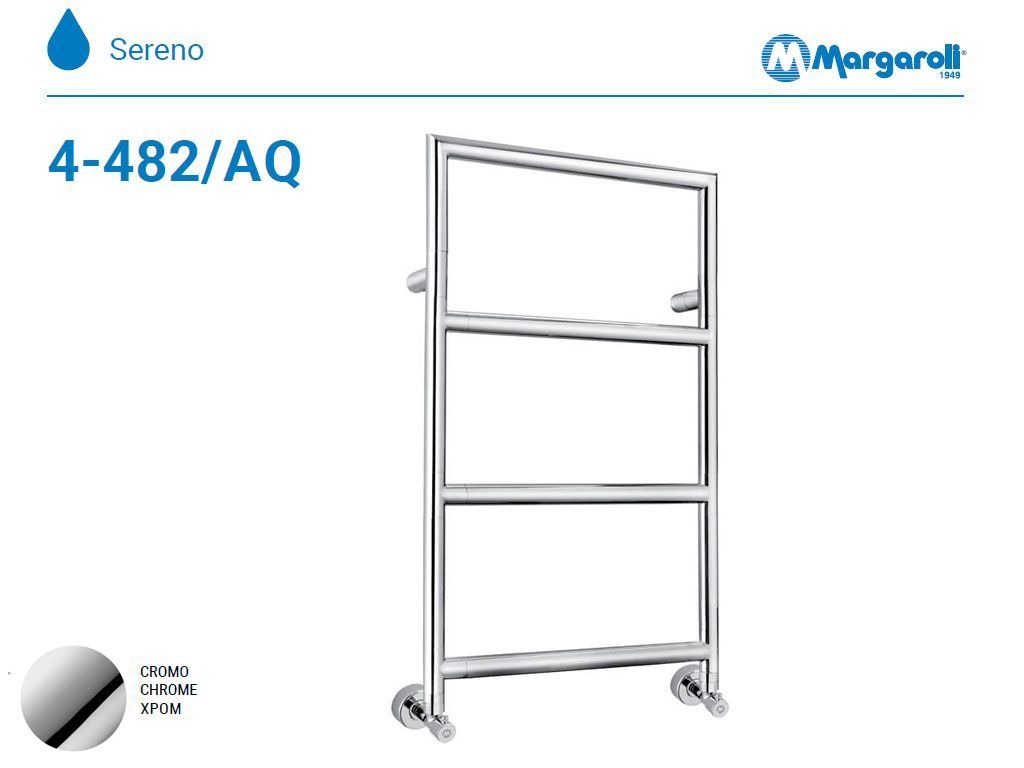 Полотенцесушитель водяной Margaroli Sereno 530x890 мм хром 44824704AQCRN