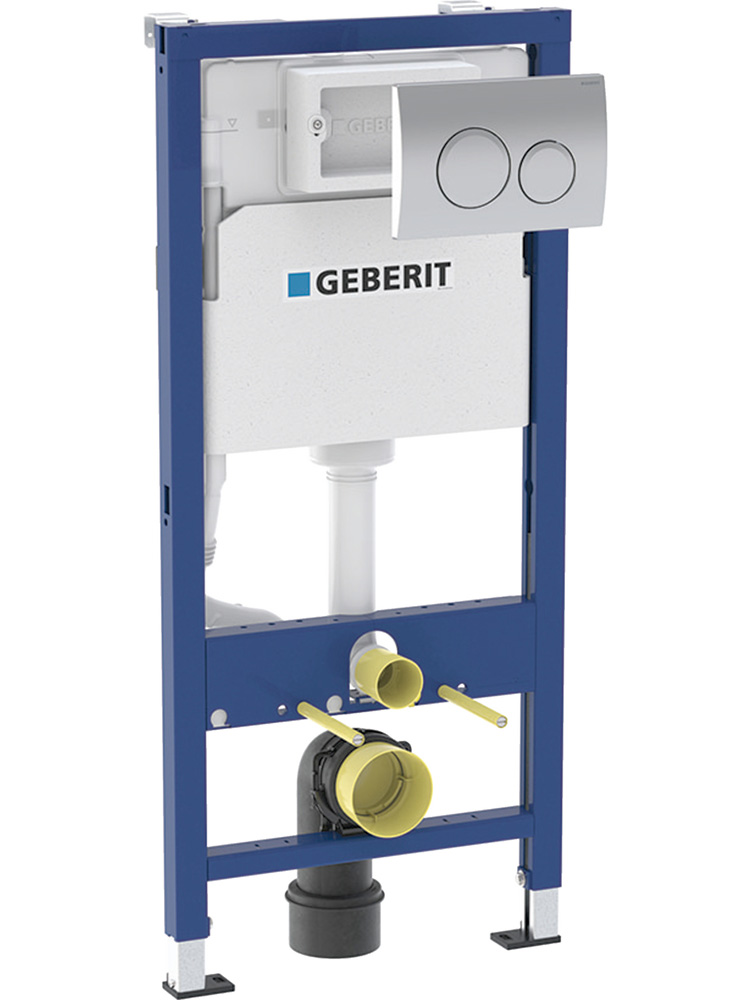 Инсталляция Geberit Duofix Delta с клавишей Delta20 хром глянцевый 458.118.21.2