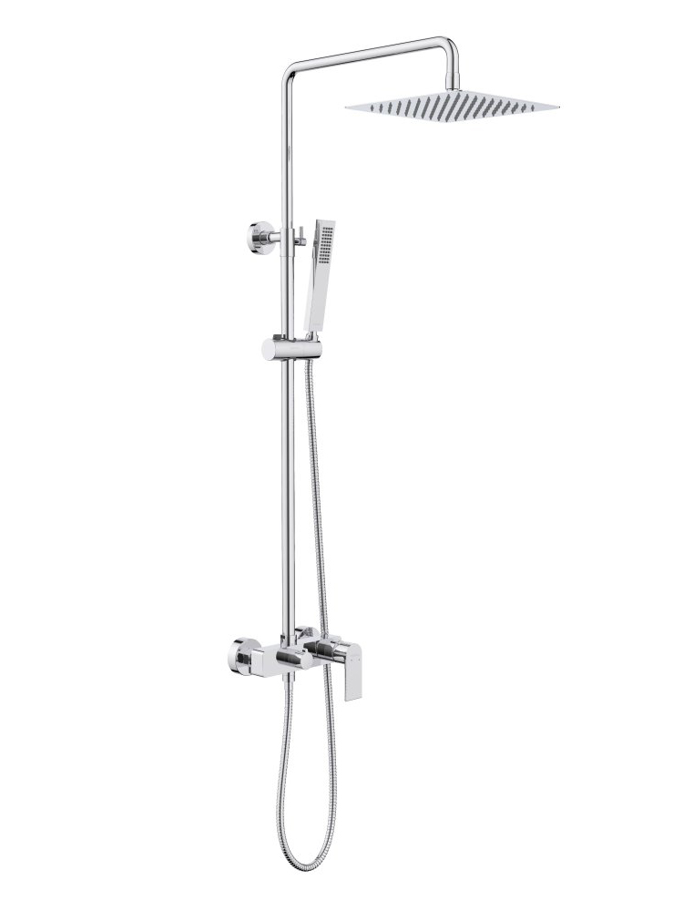 Душевая система Aquanet Лира AQ2465CR со смесителем для душа 250х250 мм хром AQ2465CR