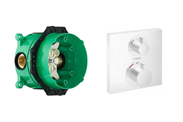 Комплект смесителя для ванны Hansgrohe ShowerSelect 15768000 + iBox 01800180 15768000S