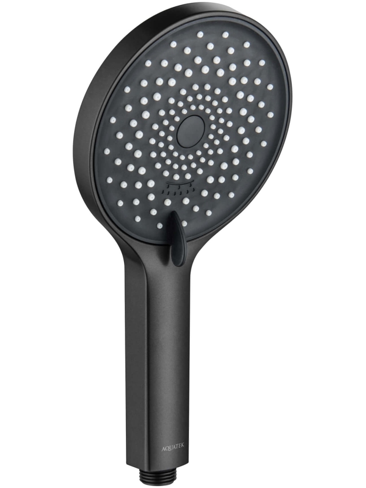 Ручной душ Aquatek Лугано 3 режима матовый черный AQ2201MB